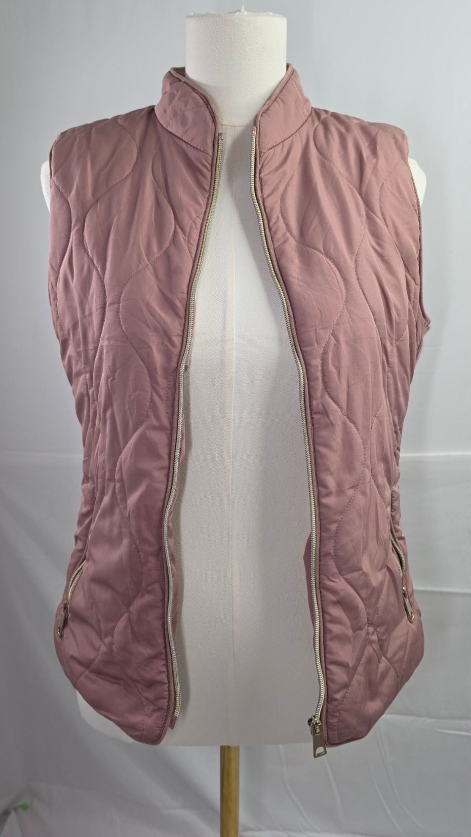 Mauve quilted vest