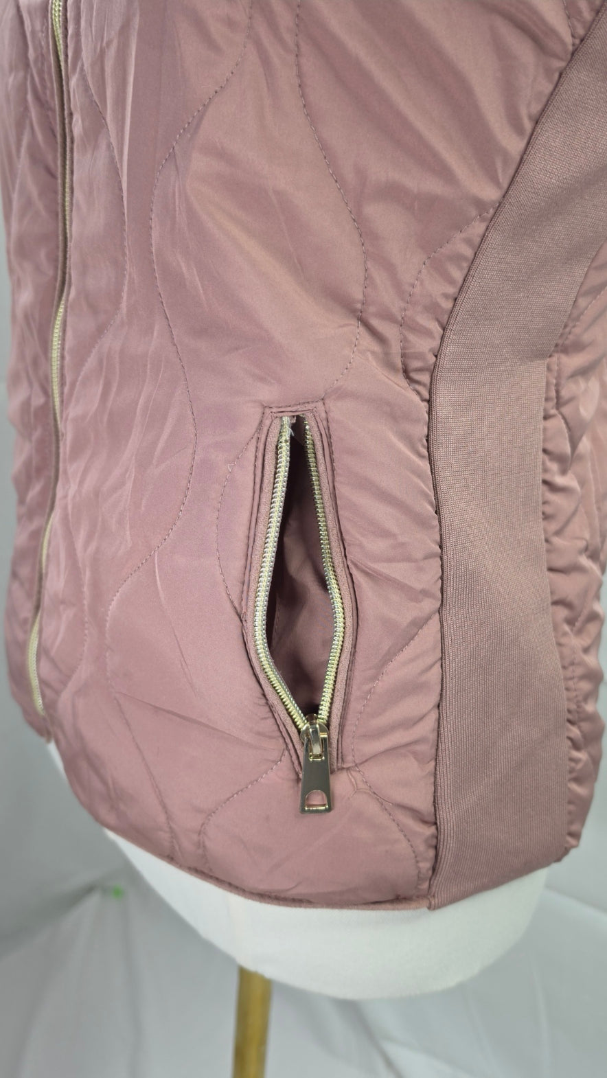Mauve quilted vest