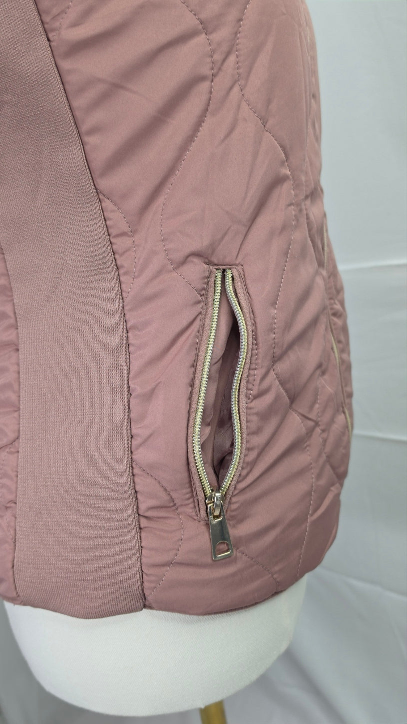 Mauve quilted vest