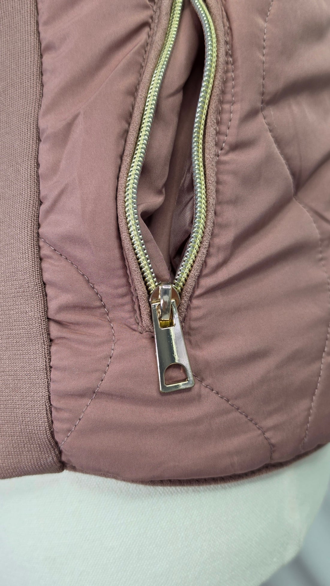 Mauve quilted vest