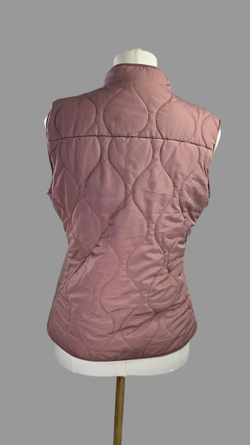 Mauve quilted vest