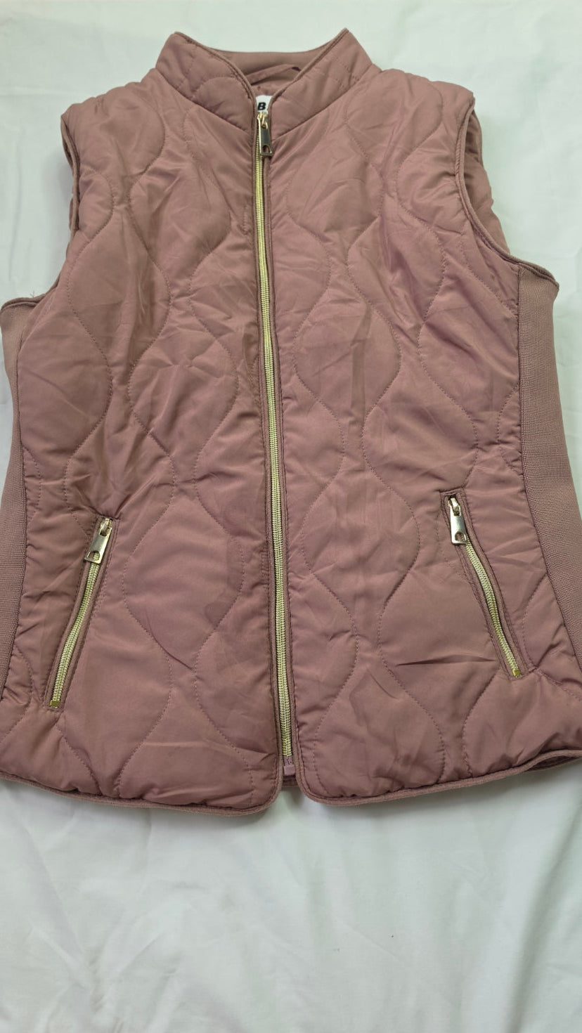 Mauve quilted vest