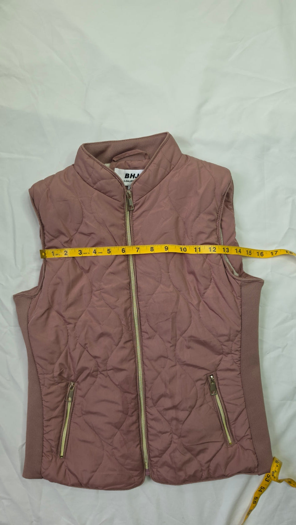 Mauve quilted vest
