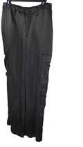 YFVE Black Satin Cargo Pants