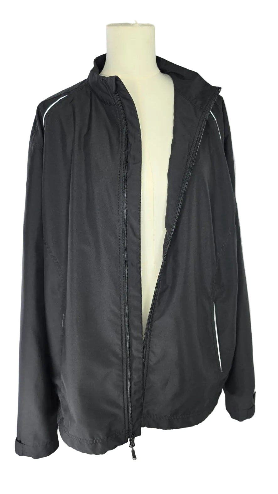 Cutter & Buck WeatherTec Men’s XL Black Full Zip Windbreaker Jacket