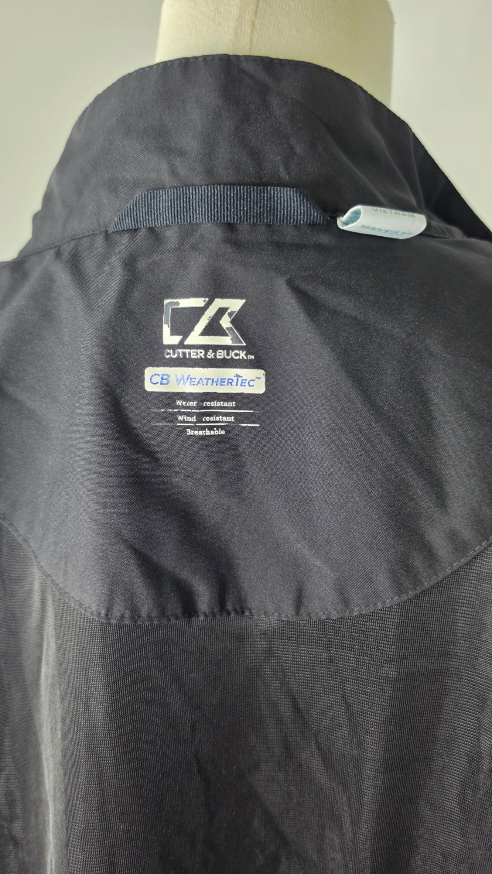 Cutter & Buck WeatherTec Men’s XL Black Full Zip Windbreaker Jacket