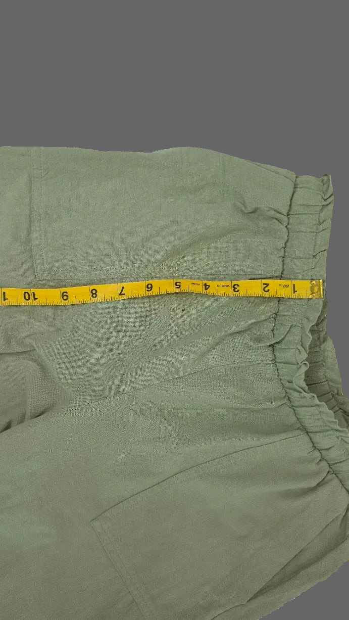 Art Class Girls XL (14) Sage Green Wide Leg Pull-On Pants