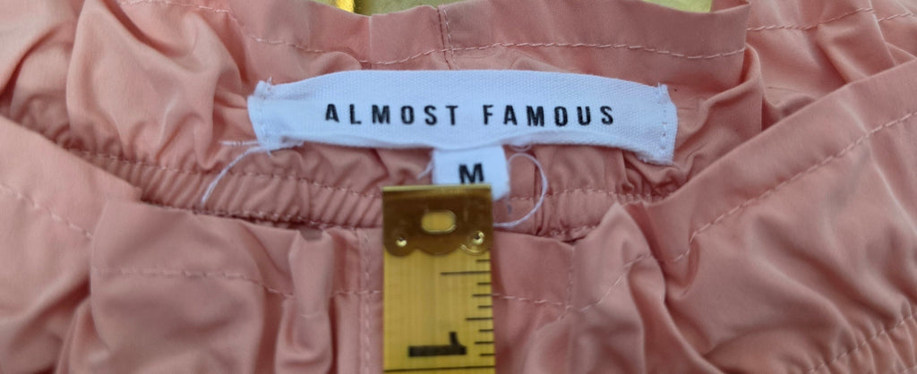 Almost Famous Peach Parachute Cargo Pants Size M Drawstring Jogger