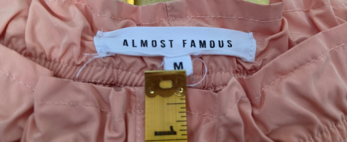 Almost Famous Peach Parachute Cargo Pants Size M Drawstring Jogger