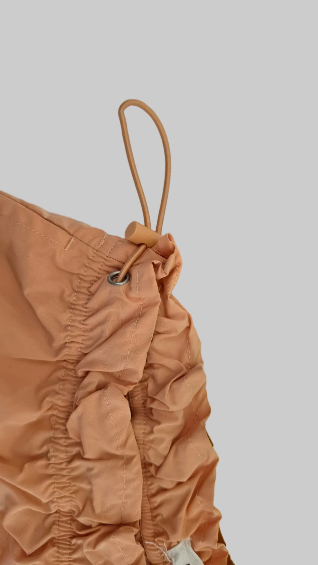 Almost Famous Peach Parachute Cargo Pants Size M Drawstring Jogger