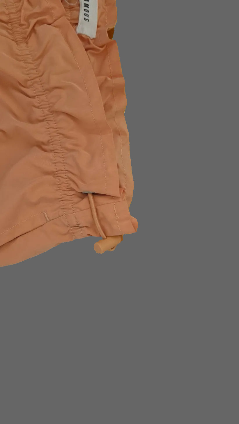 Almost Famous Peach Parachute Cargo Pants Size M Drawstring Jogger