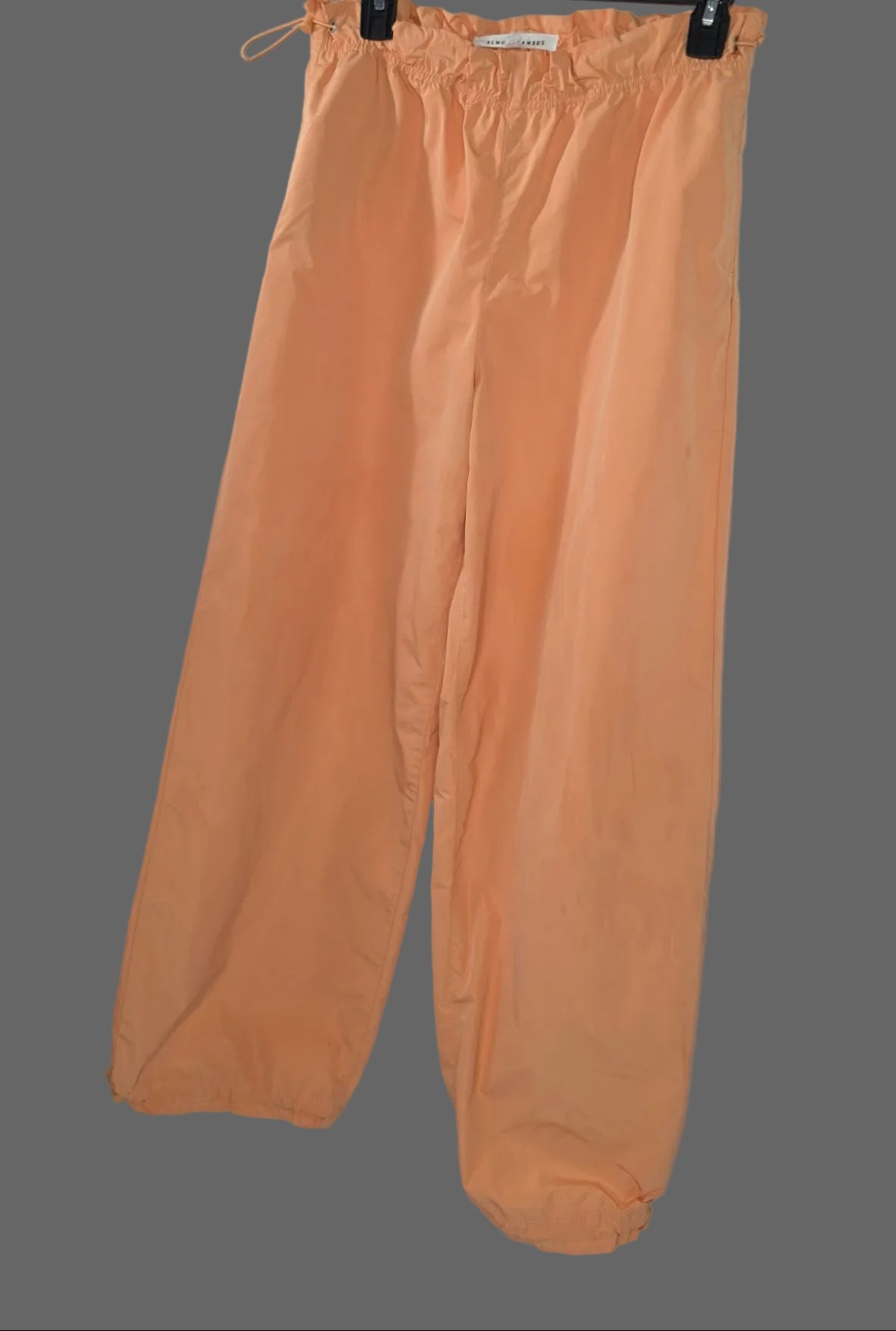 Almost Famous Peach Parachute Cargo Pants Size M Drawstring Jogger