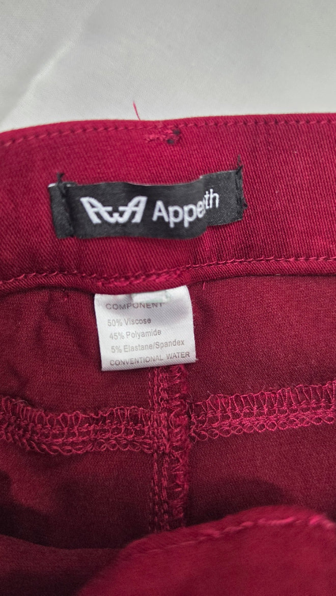 Appelth burgundy/wine skinny pants
