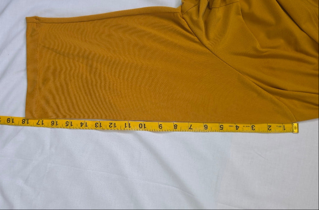 Julian Taylor New York Women’s 16W Mustard Draped Ruffle Cardigan