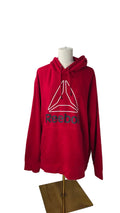 Reebok 2XL Red Fleece Pullover Hoodie Logo Sweatshirt Unisex
