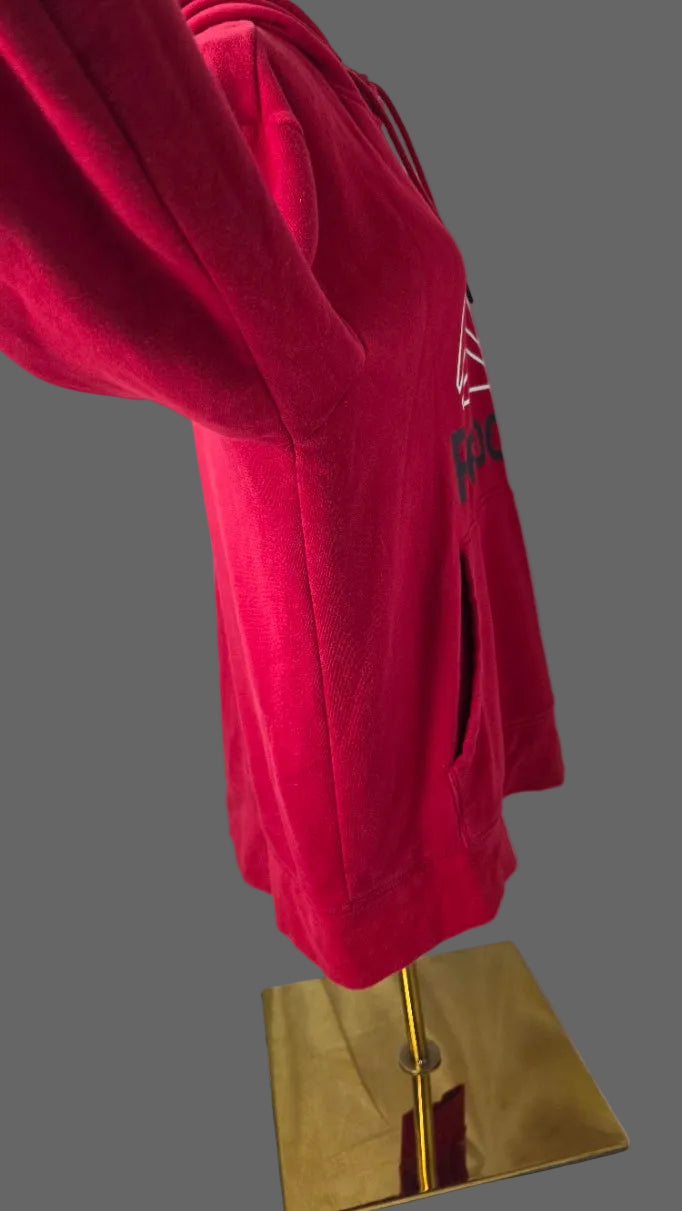 Reebok 2XL Red Fleece Pullover Hoodie Logo Sweatshirt Unisex