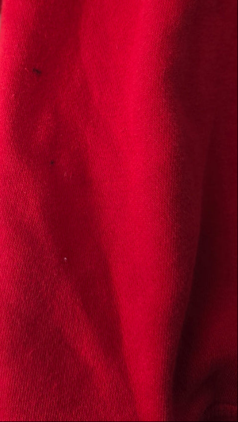 Reebok 2XL Red Fleece Pullover Hoodie Logo Sweatshirt Unisex