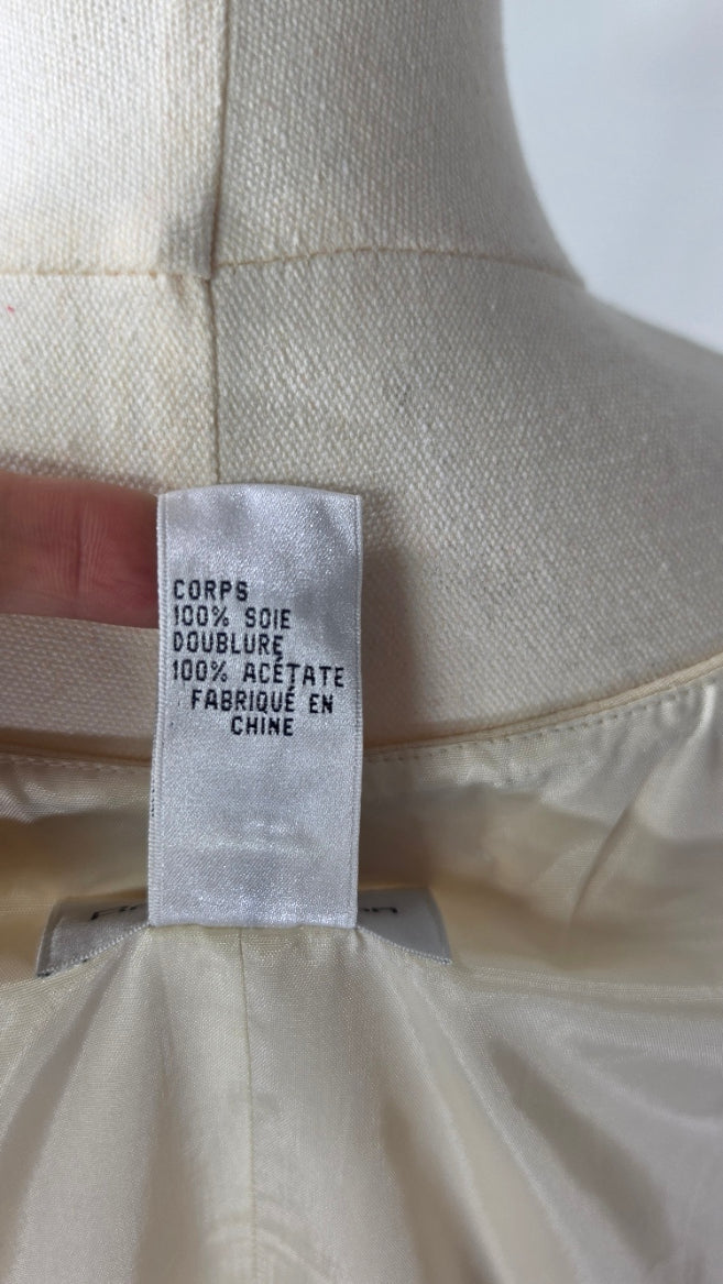 Rena Rowan Silk Sleeveless Blouse – Cream (Size 12)