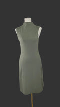 Laundry by Shelli Segal Olive Green Mock Neck Midi Dress