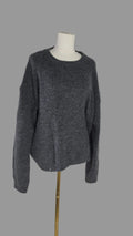 H&M Charcoal Gray Textured Knit Sweater — XL