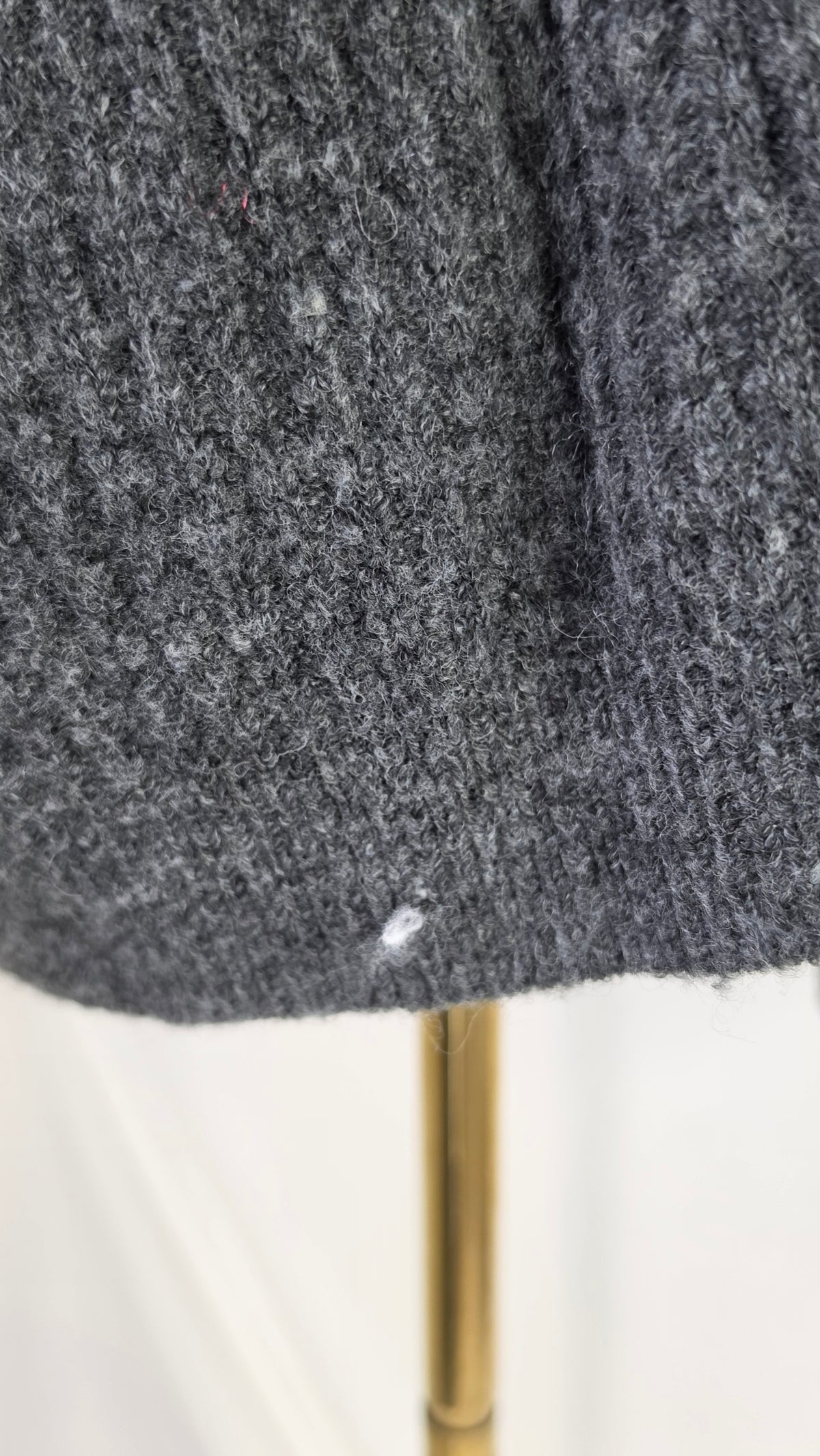H&M Charcoal Gray Textured Knit Sweater — XL