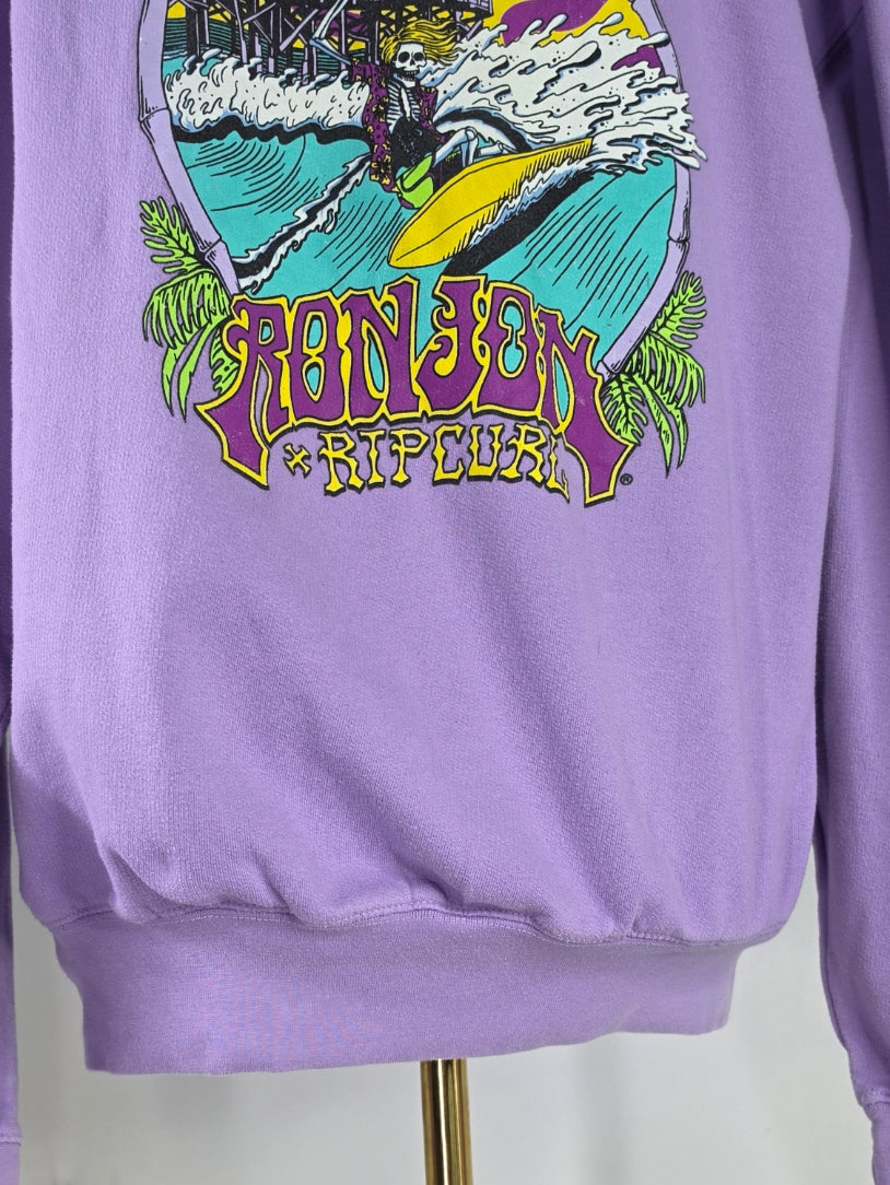 Rip Curl Purple Surf Graphic Hoodie — Size Medium