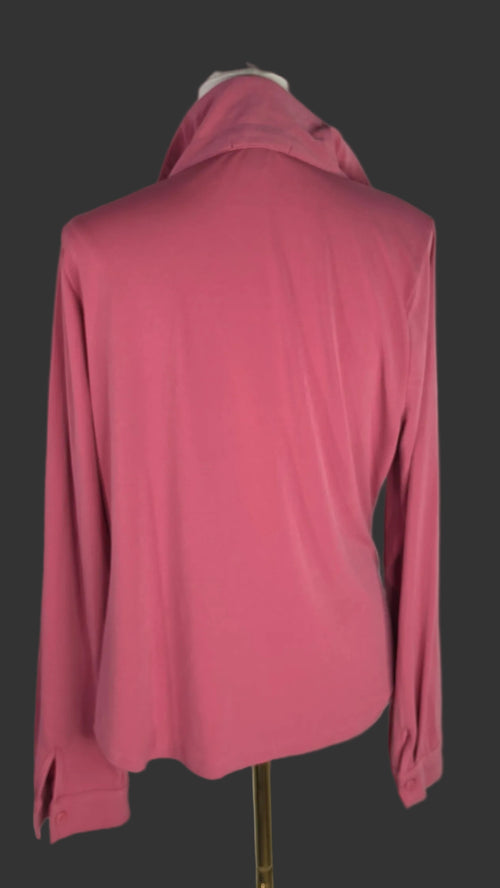A Love Story Dusty Rose Collared Button Front Blouse – XL