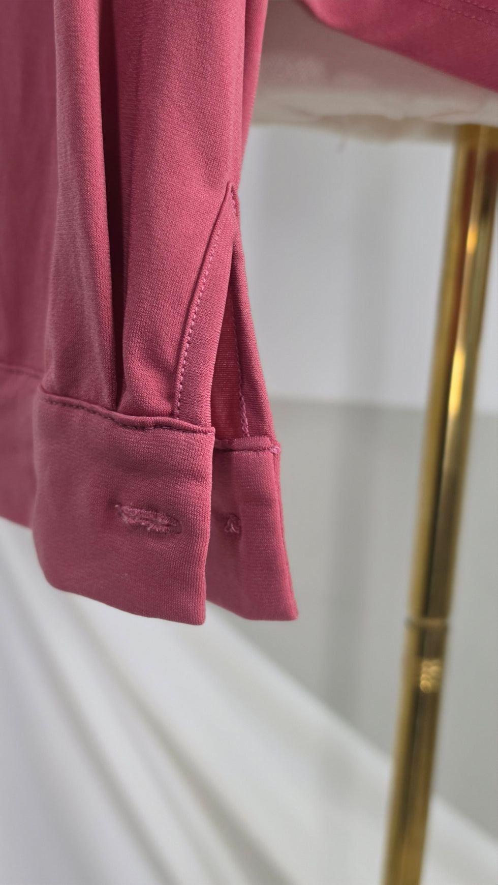 A Love Story Dusty Rose Collared Button Front Blouse – XL