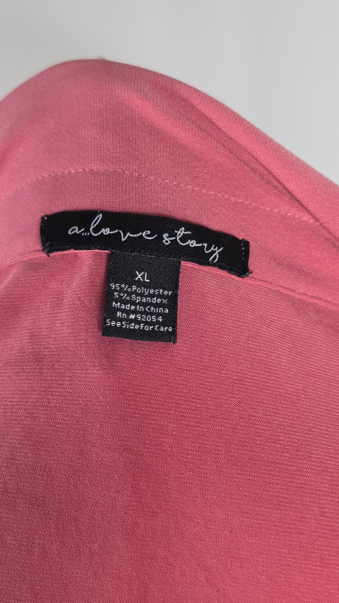 A Love Story Dusty Rose Collared Button Front Blouse – XL