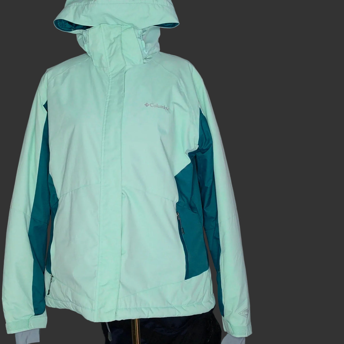 Columbia Omni-Heat Insulated Ski Snow Jacket – XL – Mint & Teal