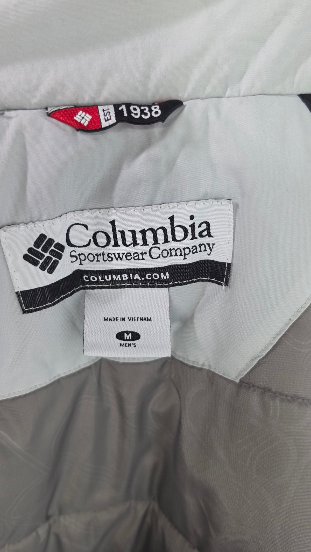 Columbia Men's Blue Black White Insulated Winter Jacket – Medium