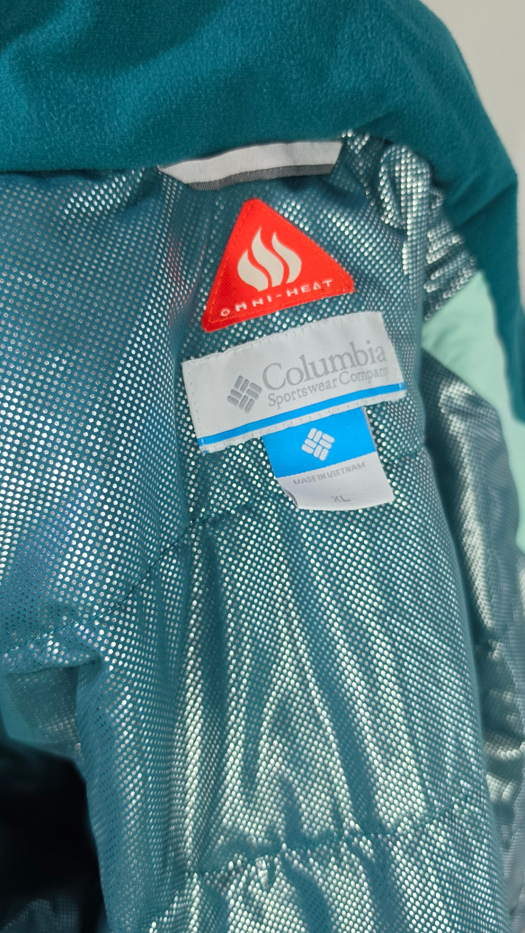 Columbia Omni-Heat Insulated Ski Snow Jacket – XL – Mint & Teal