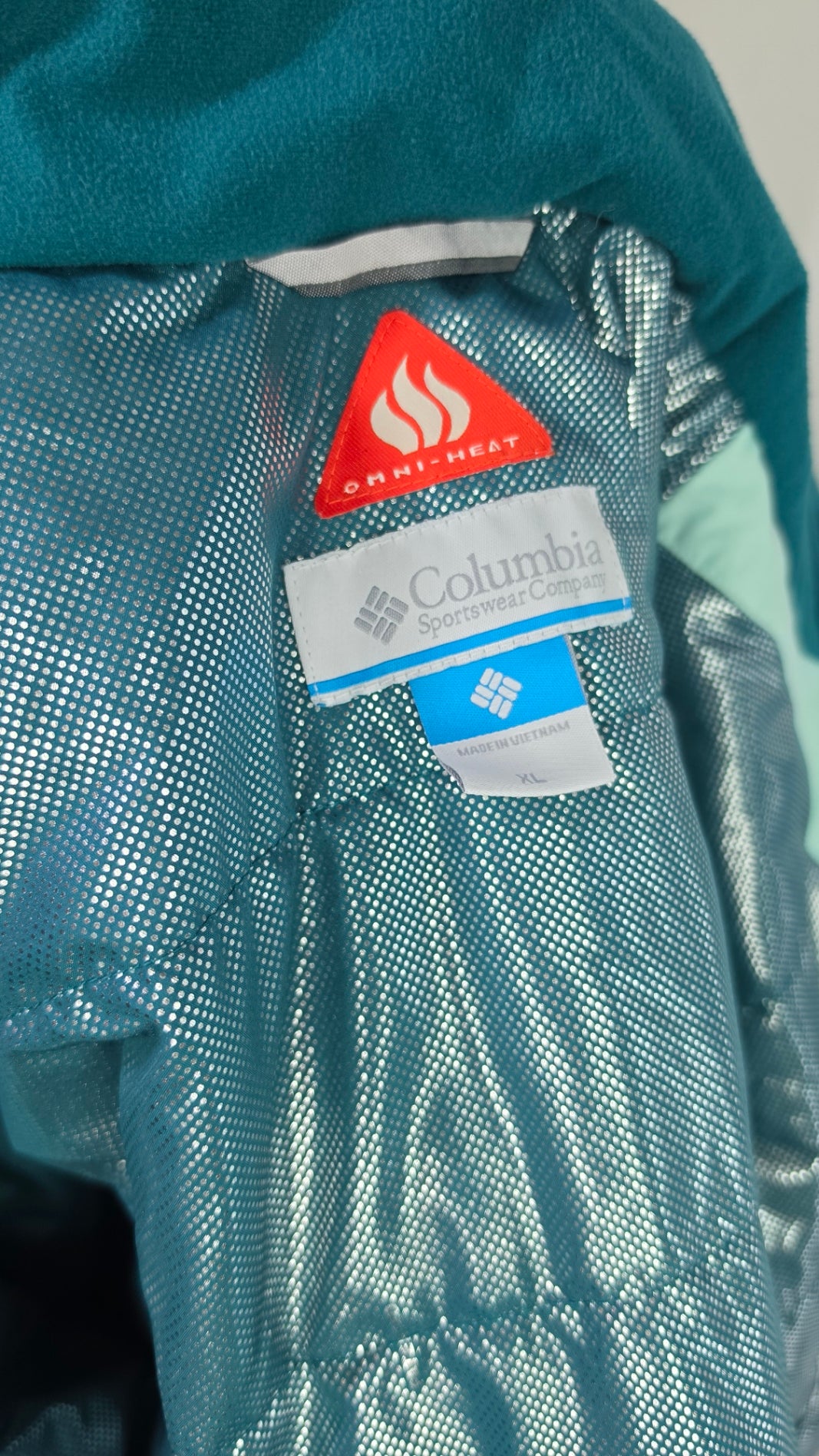 Columbia Omni-Heat Insulated Ski Snow Jacket – XL – Mint & Teal