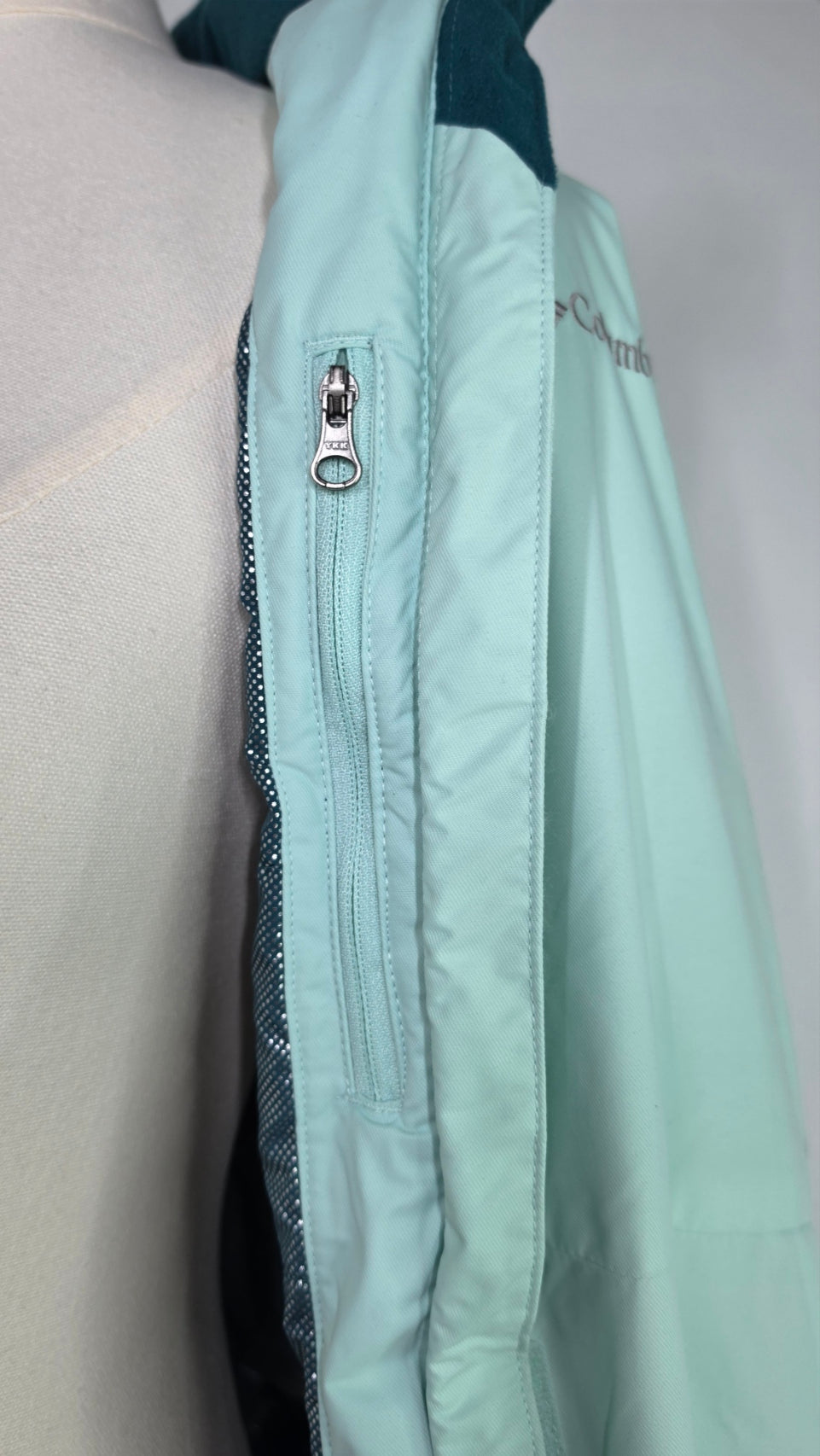 Columbia Omni-Heat Insulated Ski Snow Jacket – XL – Mint & Teal