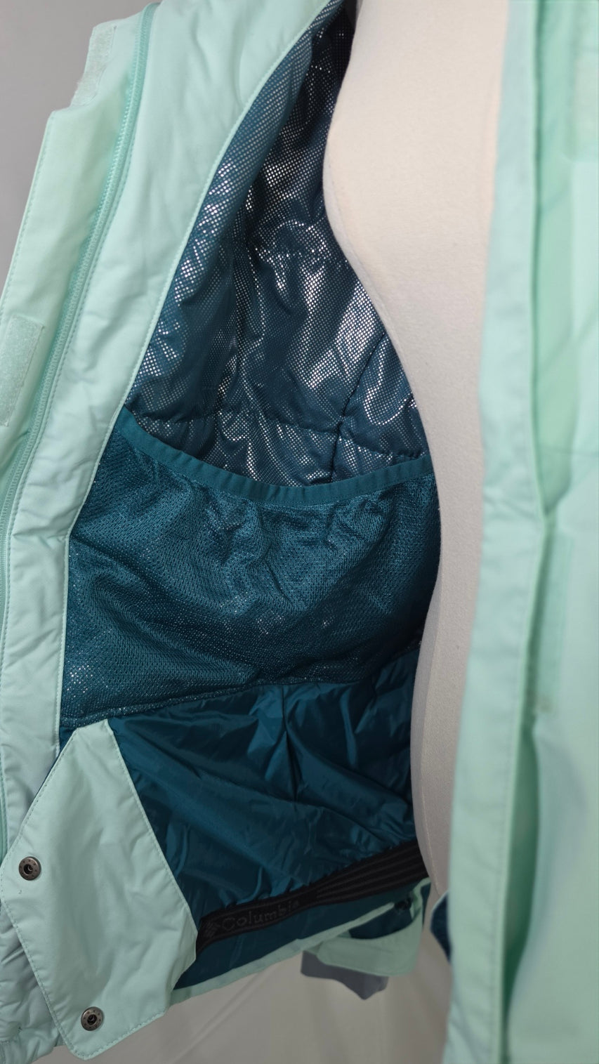 Columbia Omni-Heat Insulated Ski Snow Jacket – XL – Mint & Teal