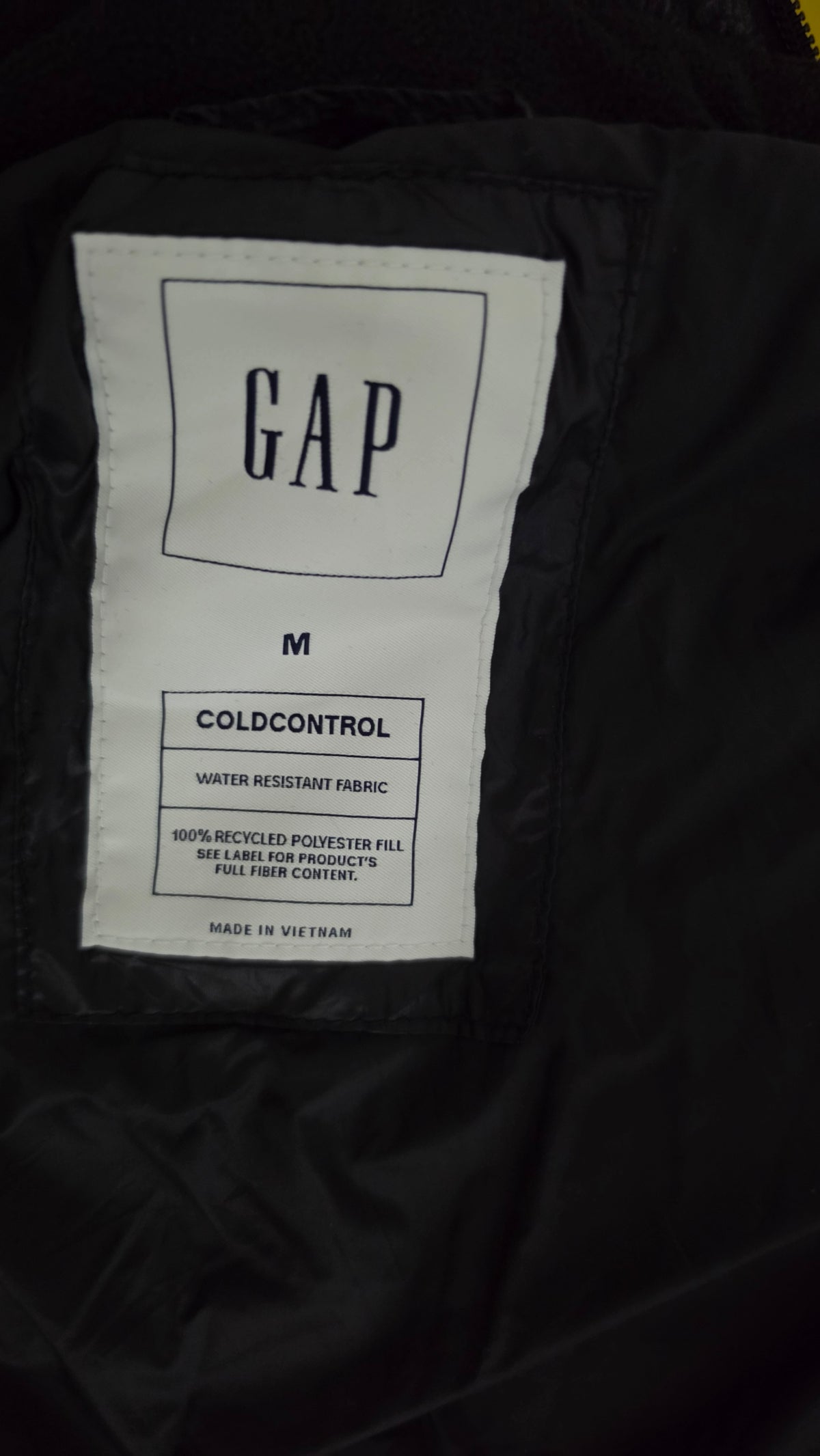 GAP Black ColdControl Puffer Jacket – Size M