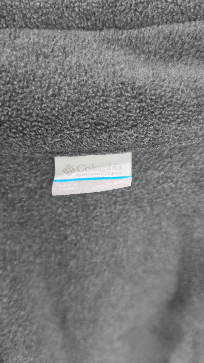Columbia Gray Full Zip Fleece Jacket High Neck Outdoor Casual 3XL