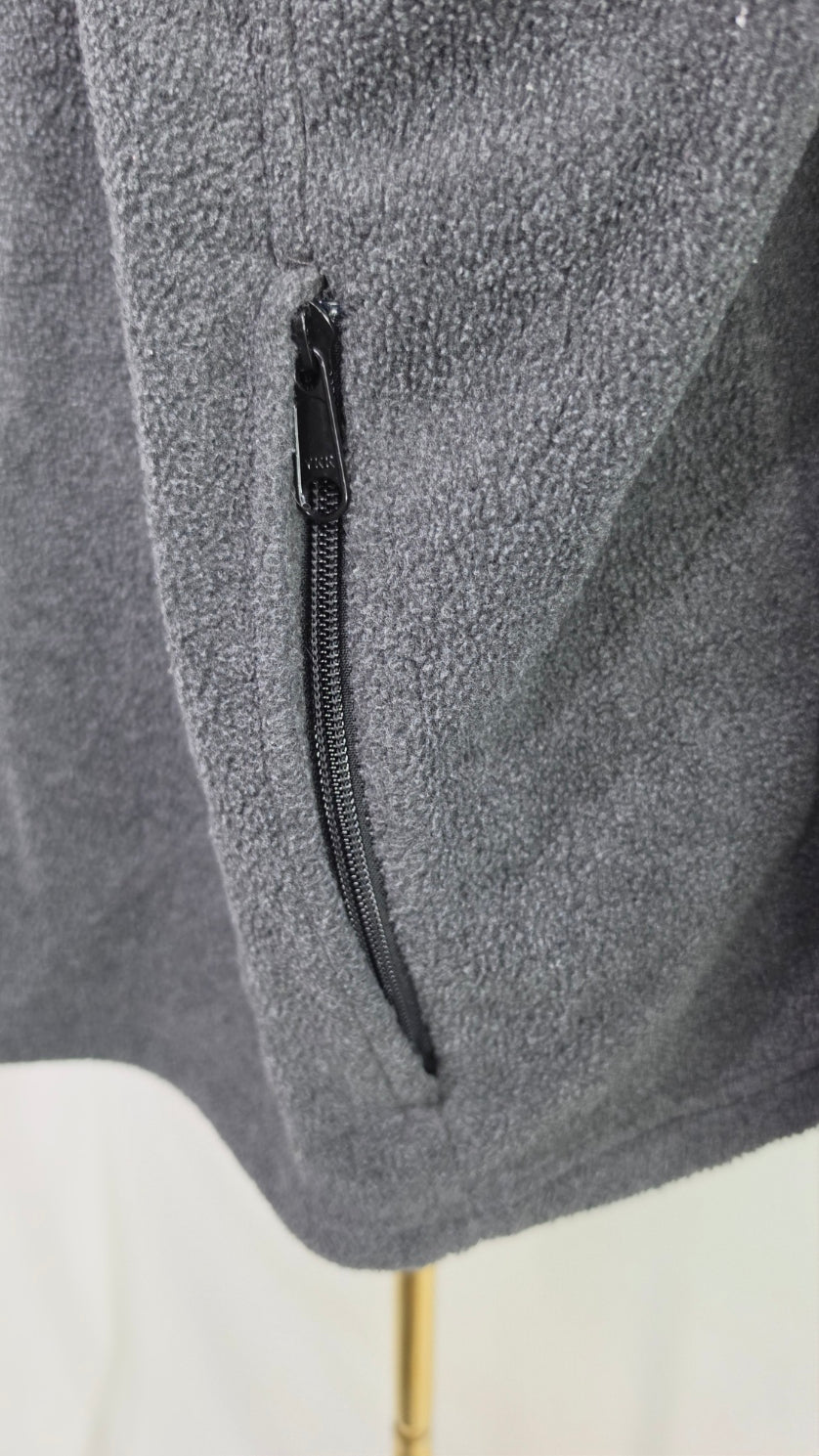 Columbia Gray Full Zip Fleece Jacket High Neck Outdoor Casual 3XL