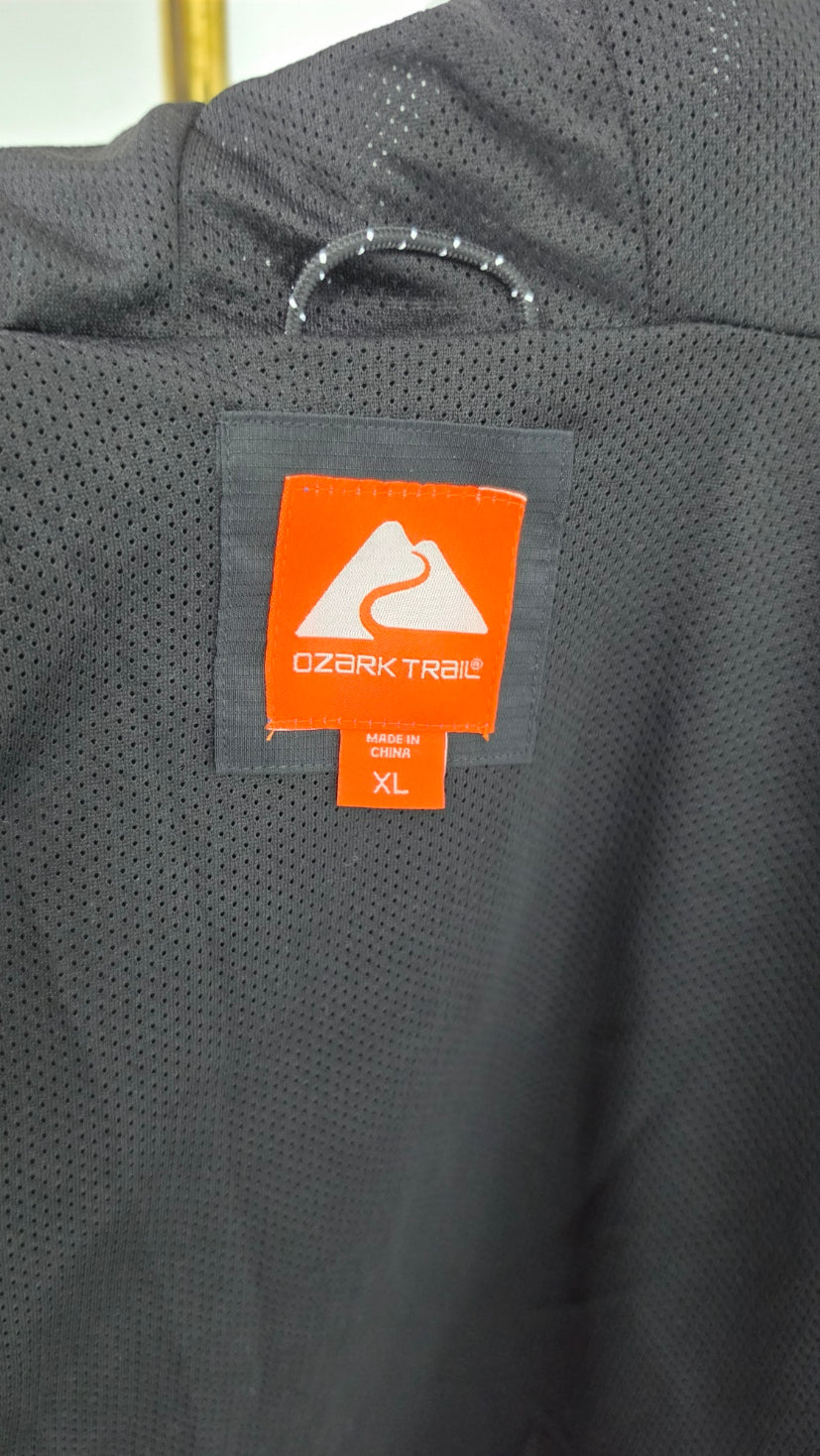 Ozark Trail Black Hooded Windbreaker Jacket – XL