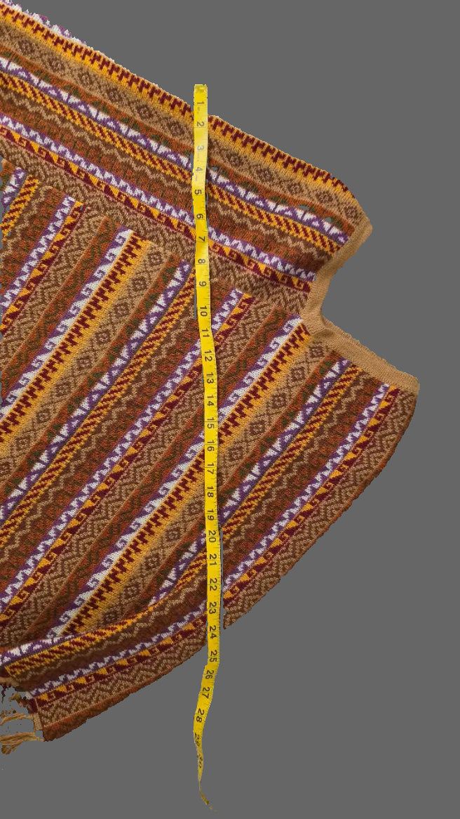 Boho Geometric Fringe Poncho