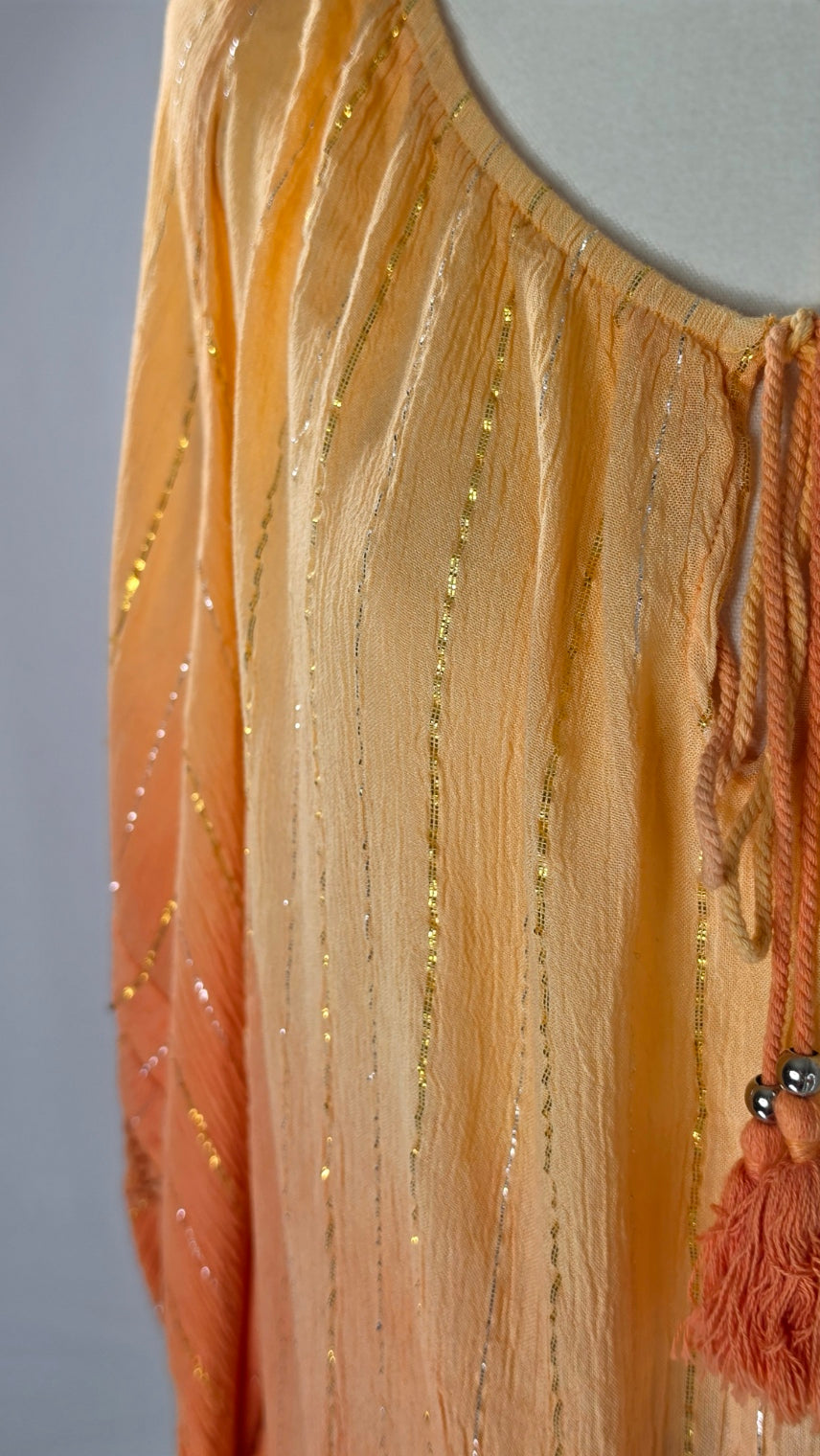 CATO Orange Ombré Boho Blouse – Size 26/28W