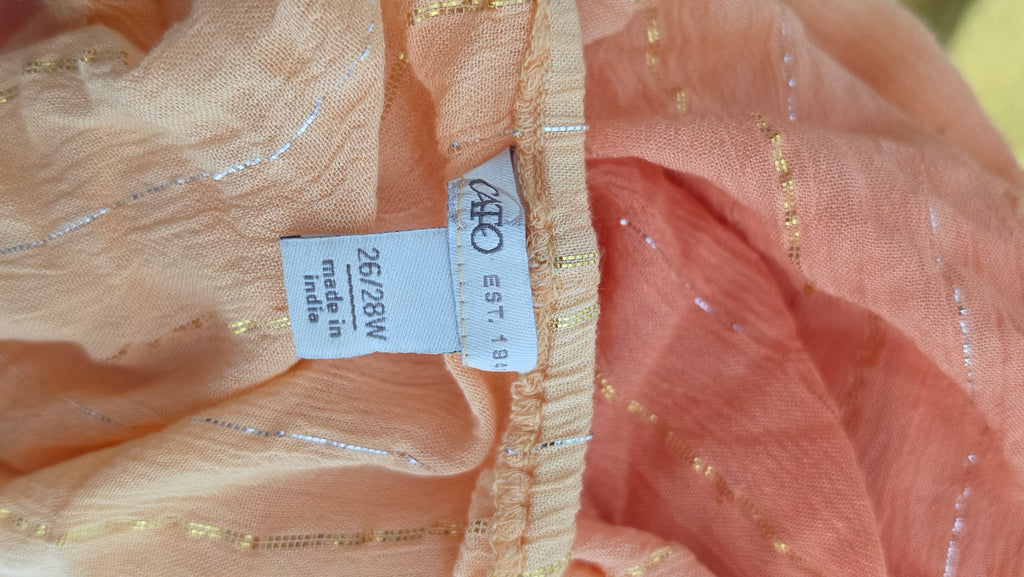 CATO Orange Ombré Boho Blouse – Size 26/28W