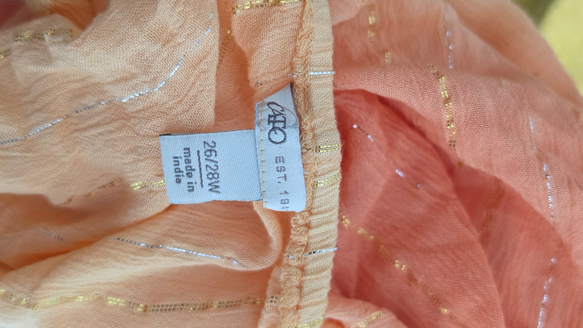 CATO Orange Ombré Boho Blouse – Size 26/28W