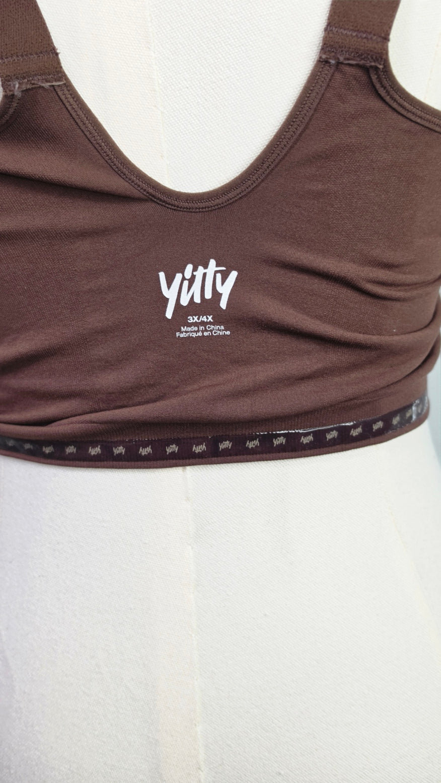 Yitty Brown Convertible Bralette Sports Bra 3X/4X