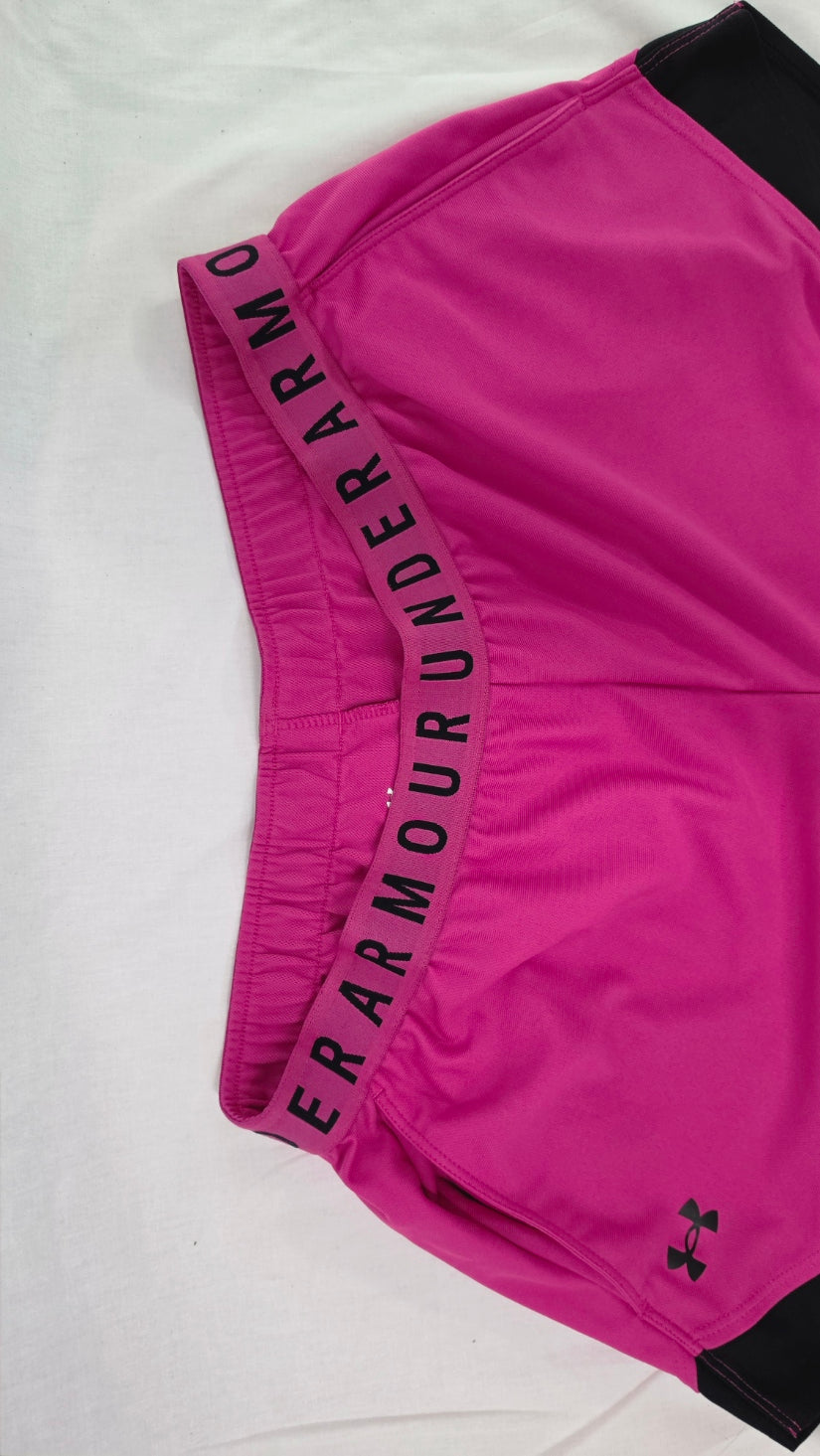 Under Armour Hot Pink 2-in-1 Running Shorts XL