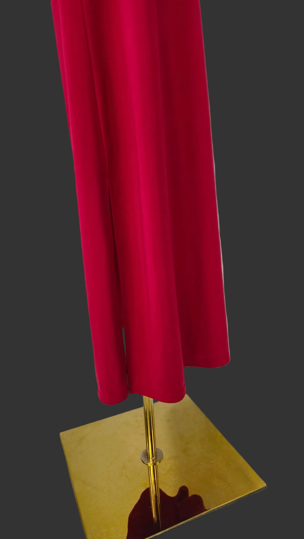 Style & Co. Red Maxi Skirt Size M Elastic Waist Long Slit Skirt