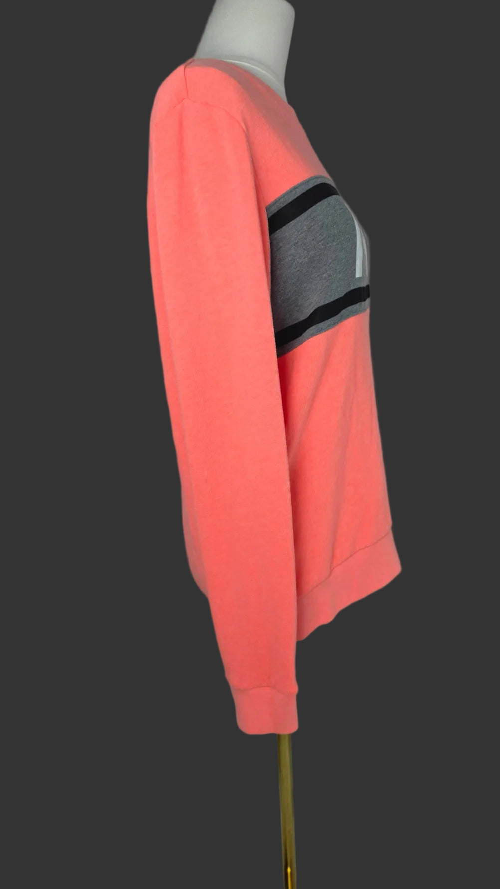 PINK Victoria’s Secret Small Neon Coral Logo Crewneck Sweatshirt