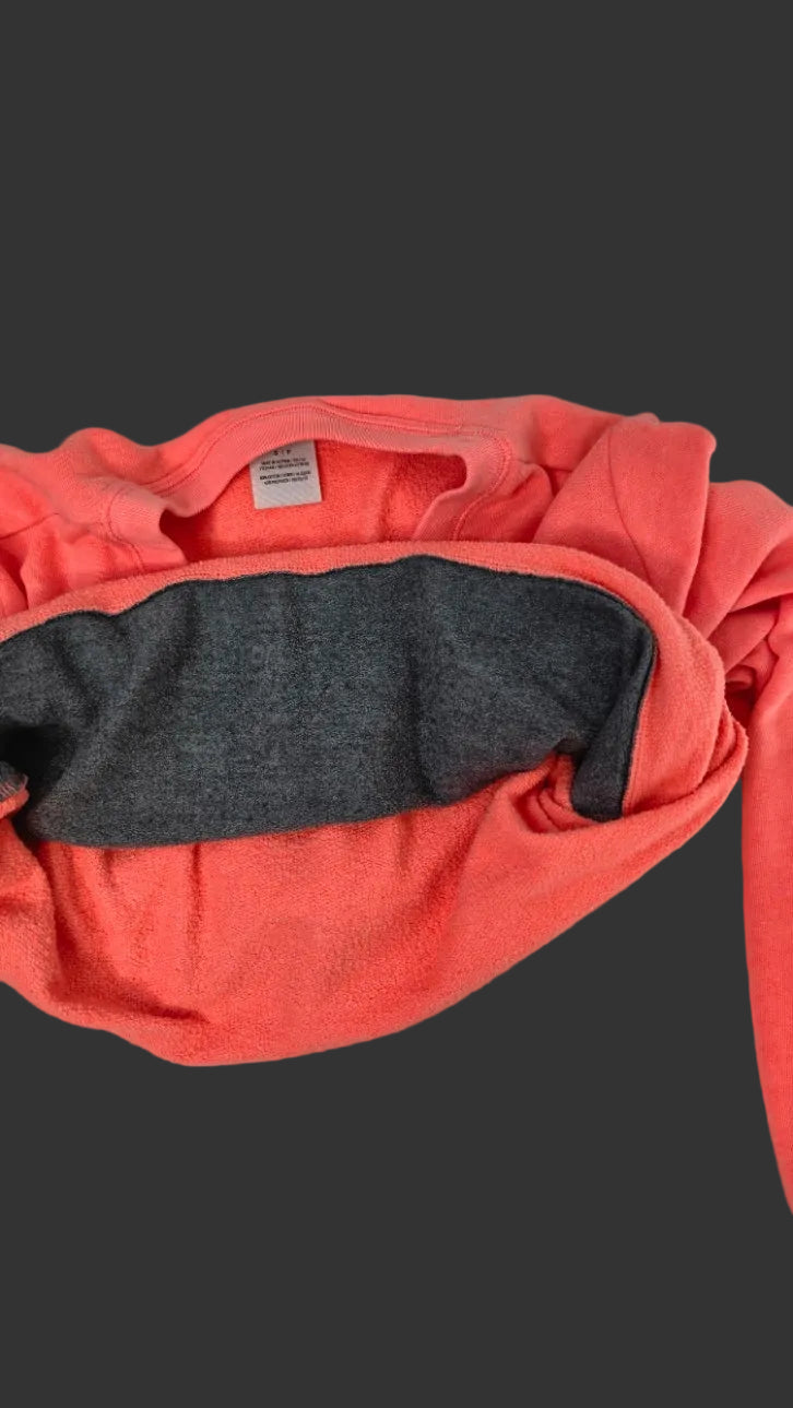 PINK Victoria’s Secret Small Neon Coral Logo Crewneck Sweatshirt