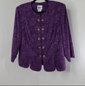 Leslie Fay Dress Petite Purple Floral Blazer