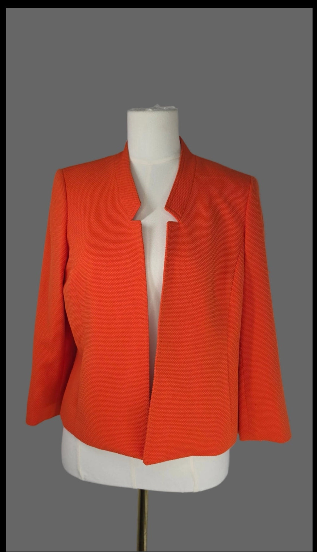 Kasper Textured Orange Petite Blazer | Size 8P